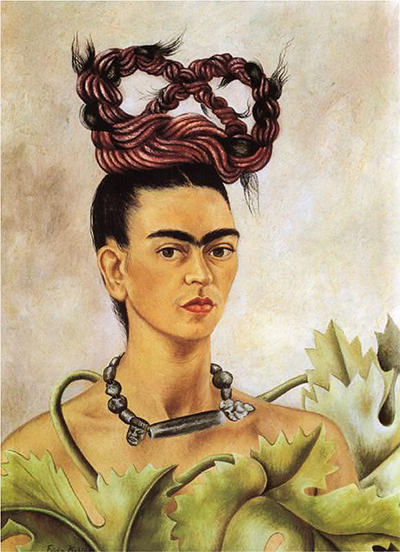 Self Portrait with Braid by Frida Kahlo